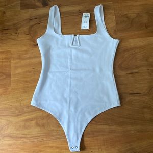 NWT Ponte Notch Neck Tank Bodysuit